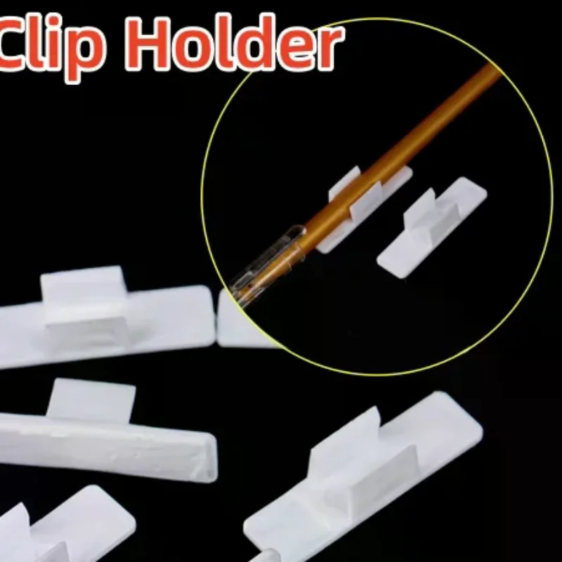 10pcs New Selfadhesive Pen Holder Pencil Clip Holder Desktop Fixed Pen Case