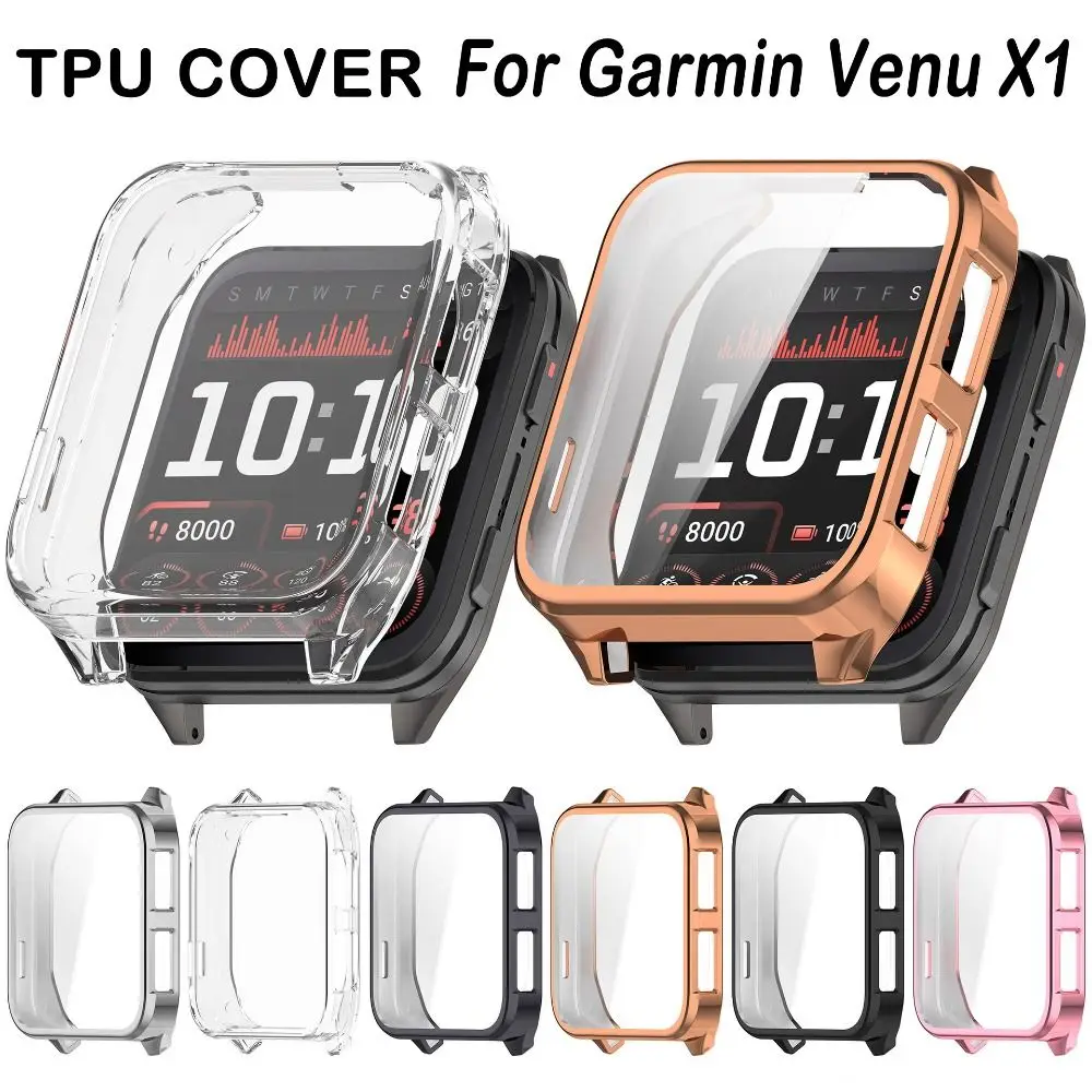 TPU 보호 케이스 전체 보호 범퍼 화면 보호기 Garmin Venu X1 스마트 시계 액세서리용 긁힘 방지 커버 쉘