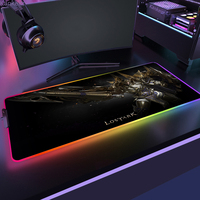 RGB L-Lost Ark Mousepad Xxl Gaming Luminous Mouse Pad LED Pc Accessories Backlight Gamer Keyboard Desk Protector Mat Xl 900x400