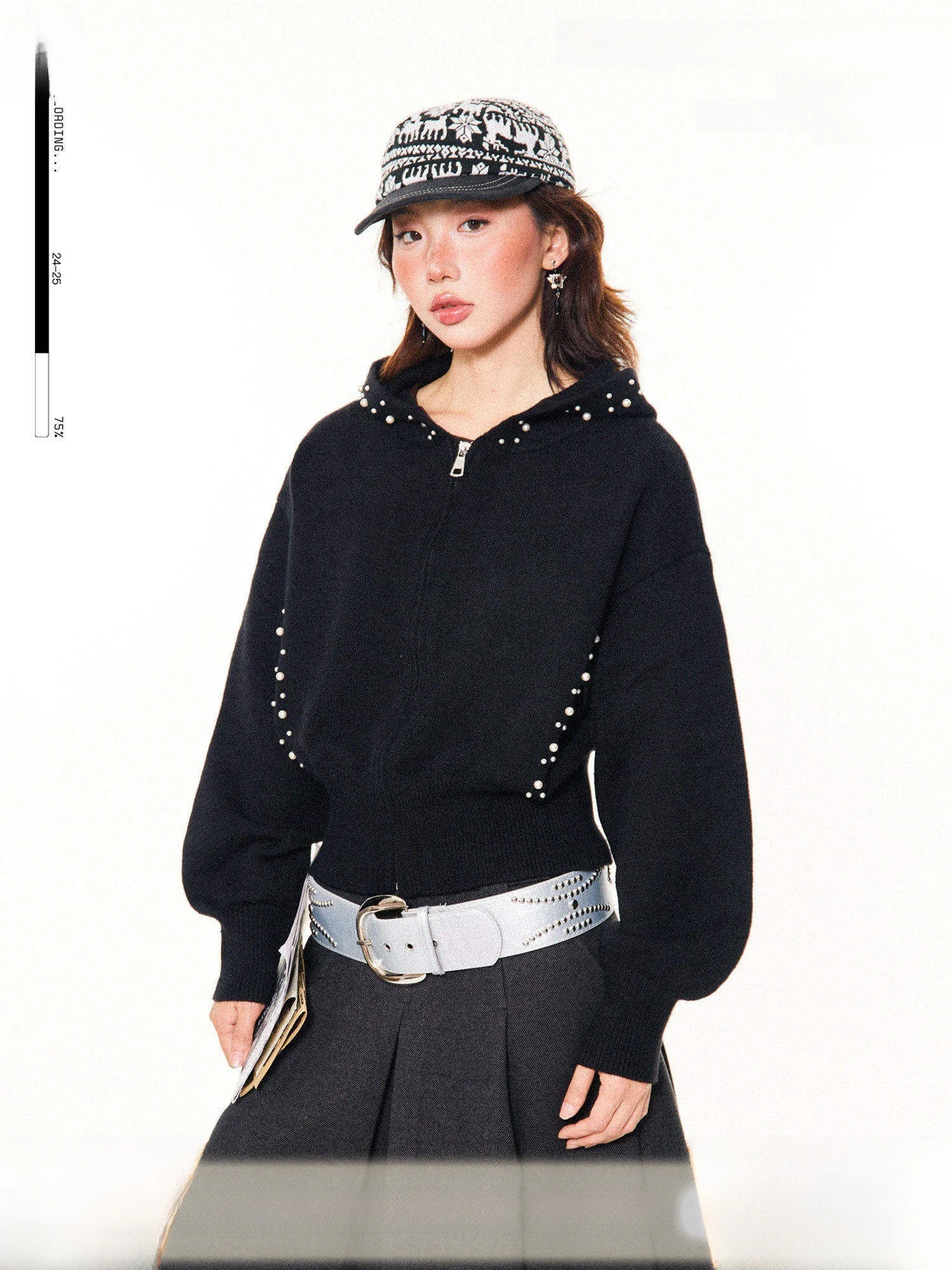 

Женская толстовка Young Stage American Design Pearl с капюшоном, приталенная, повседневная, из нейлонового волокна, на молнии, для ежедневного использования