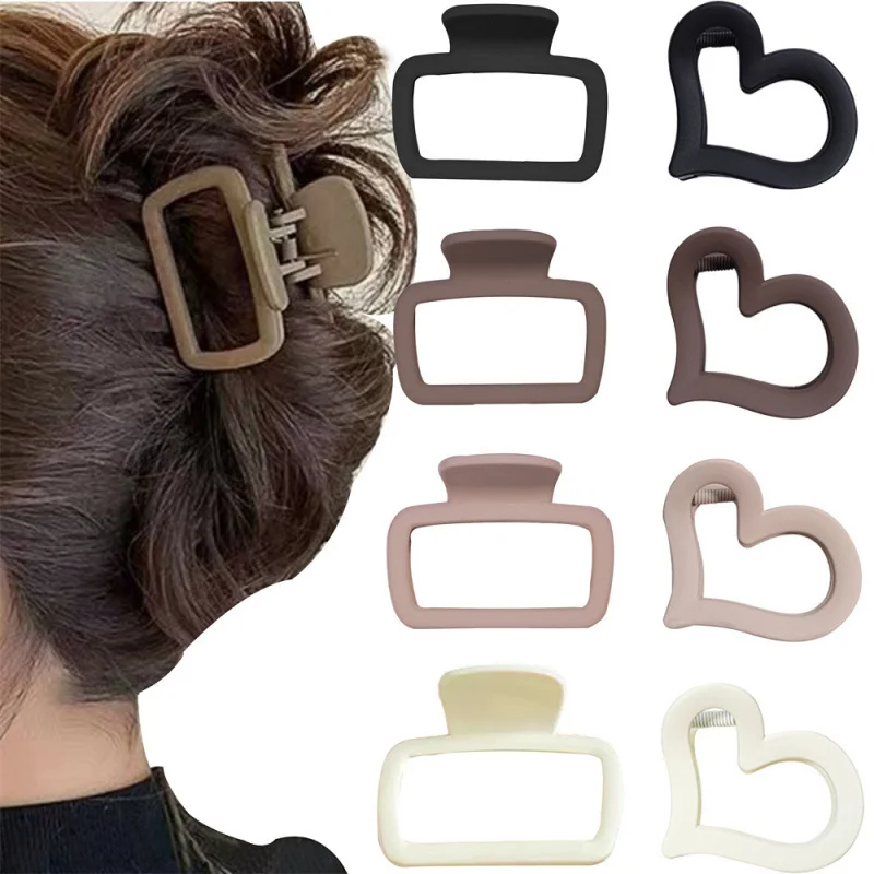 Fermaglio per capelli di squalo medio a forma di cuore semplice e di fascia alta