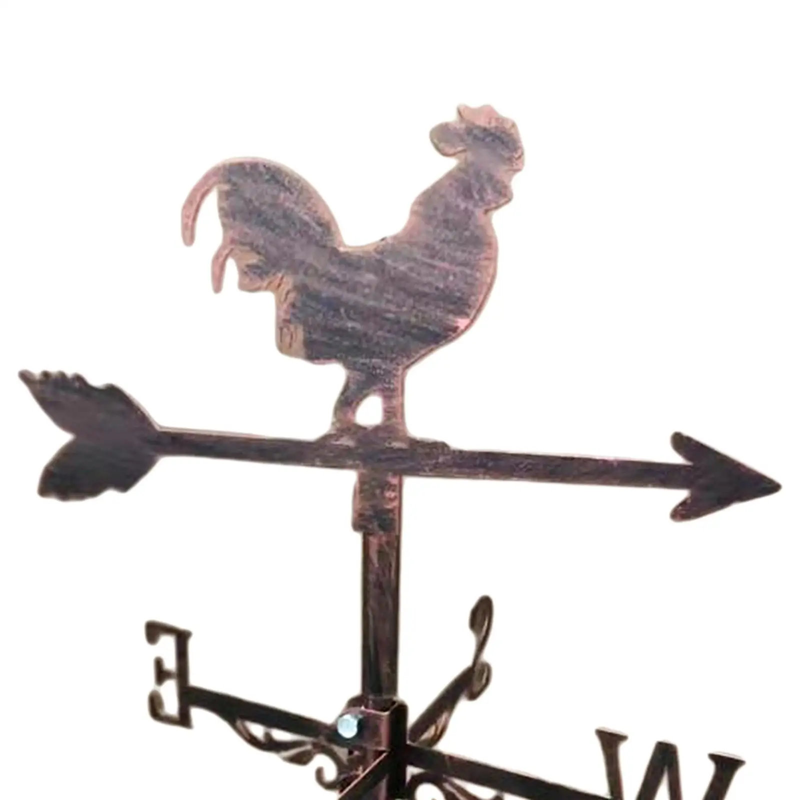 Cast Iron Weather Vane Large Wind Vanes Roof Mount Black Yard Wind Direction Tool for House and Barn