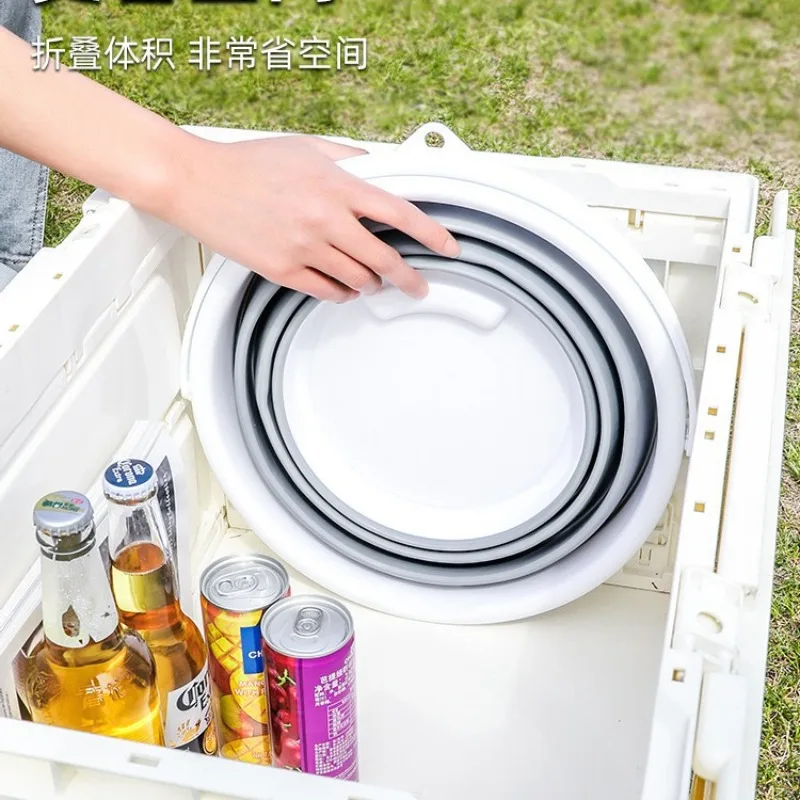New Portable Folding Bucket Durable Space Saving Easy To Store Suitable for Car Washing Camping Fishing Traveling Outdoor