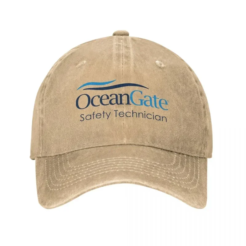 Vintage OceanGate Safety Technician Baseball Cap Unisex Style Distressed Washed Headwear Outdoor All Seasons Travel Hats Cap