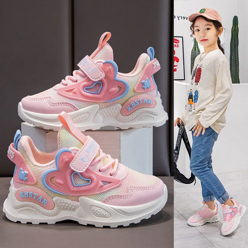 

Girls Casual Sports Shoes Spring New Toddler Shoes Children Fashion Sports Shoes Kids Mesh Breathable Baby Walking Running Shoe