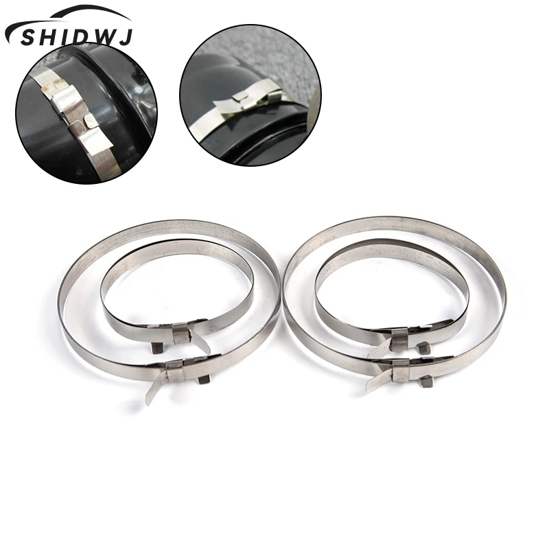 4Pcs Axle CV Joint Boot Clips Kit Stainless Steel Cable Tie Driveshaft Retain Clip Auto Crimp Banding Boot Clamp