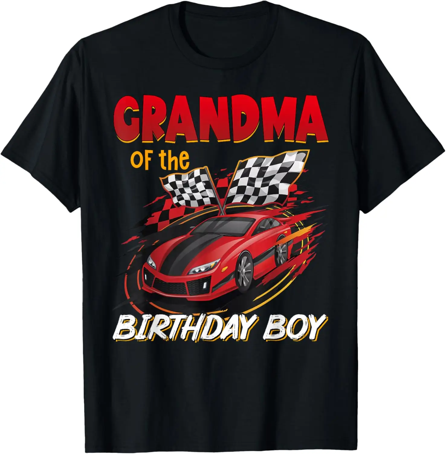 Car Racing Grandma of Birthday Boy Formula Race Car Driver T-Shirt