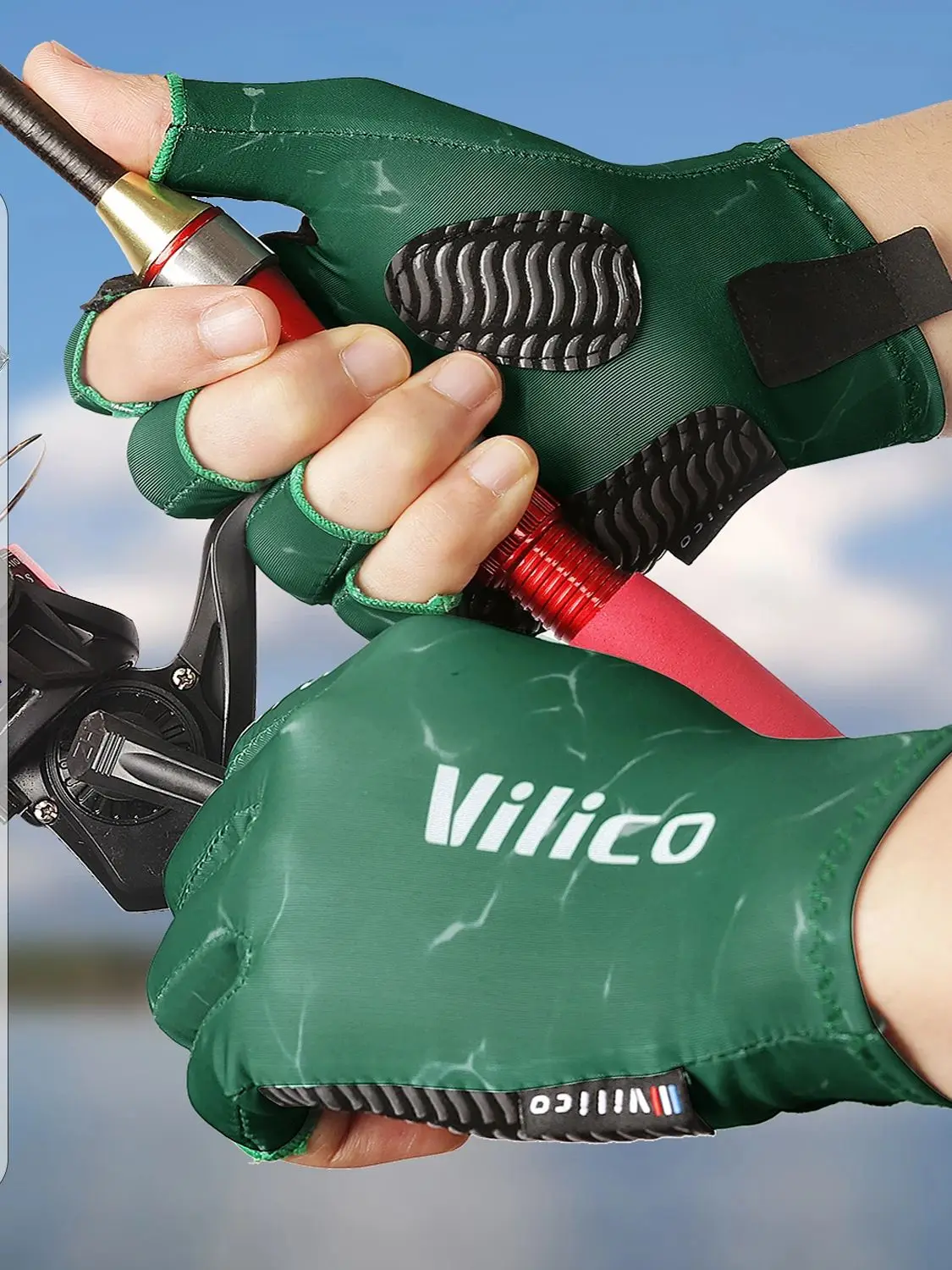 AliExpress UK Fezrgea Outdoor Cycling Fishing Gloves,Half Finger Non Stick Bait Fishing,Wear-Resistant And Anti Slip Gym Gloves