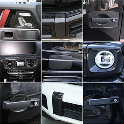 자동차 인테리어 개조 액세서리, 메르세데스 벤츠 G 클래스 W463 2019-2022 리얼 탄소 섬유 트림 스티커, 자동차 장식