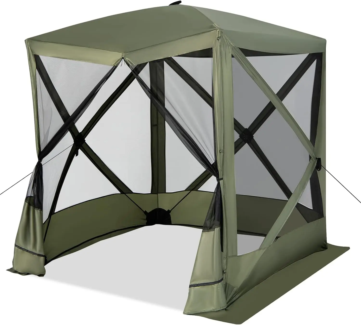 Outdoor Camping, Lawn, Backyard Gazebo - Portable, with Netting, 4 Sided Mesh Walls, 2 Sunshade Cloths, UV 50+, with Carry Bag