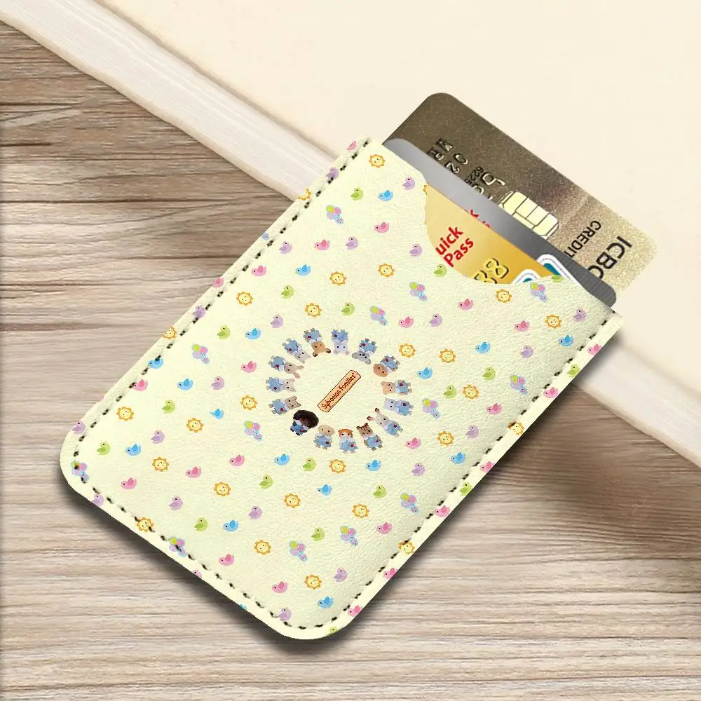 S-Sylvanian Families New Leather Card Small Retro Cowhide Coin Purse Men/Women Luxury Card Holder