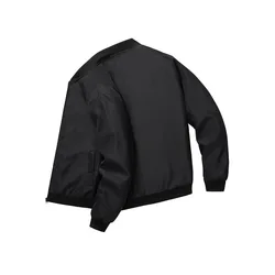 2024 Spring and Autumn New Baseball Collar Short Loose Solid Color Jacket Men's Business Casual Thin Coat Trend