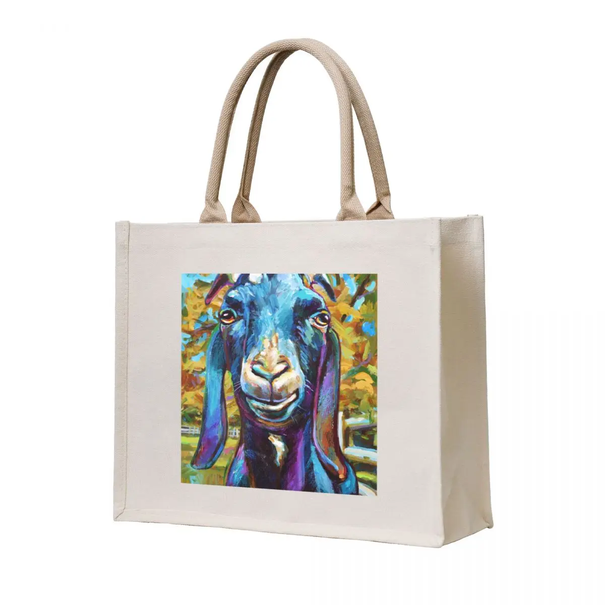

Black Farm Goat Tote Bag Eco bag shopper bag women custom fabric Cloth bags