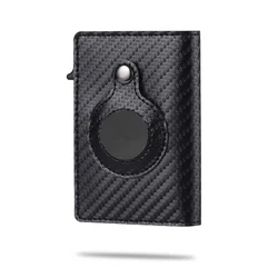2023 For Apple Airtag Wallet Men Carbon Fiber Fashion ID Credit Card Holder Rfid Slim Airtag Slide Wallet Designer Cardholder