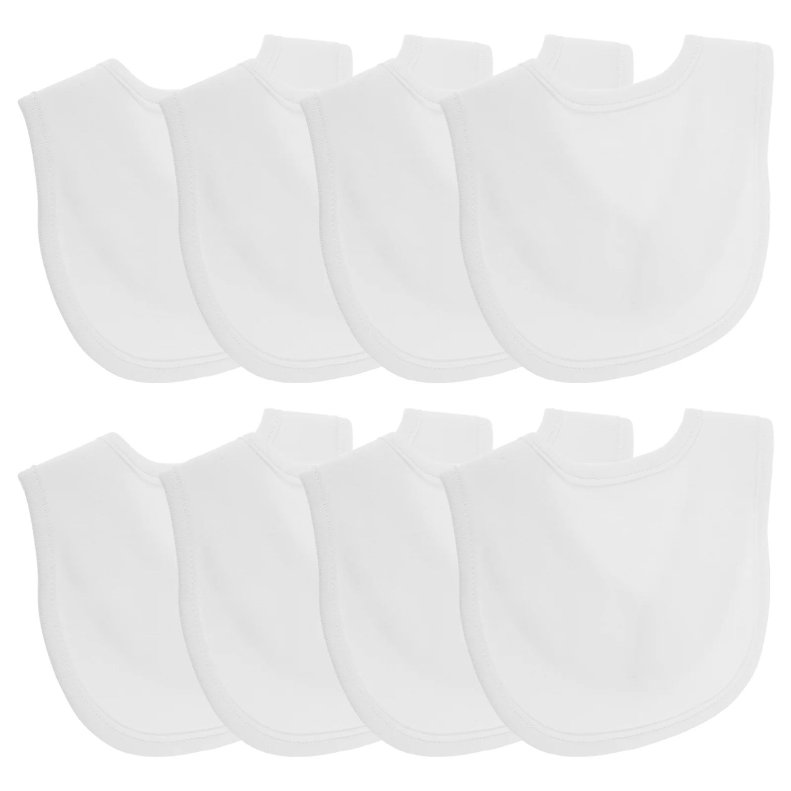 8 Pcs Baby Bib Easy Folding Bibs Toddler Drool Machine Washable Infant Cotton Drooling