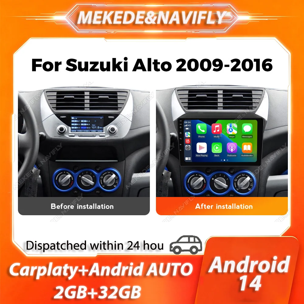 

MEKEDE 2 Din Carplay For Suzuki Alto 2009 2010 2011 2012 2013 2014 2015 2016 Car Radio GPS BT autoradio Intelligent audio system