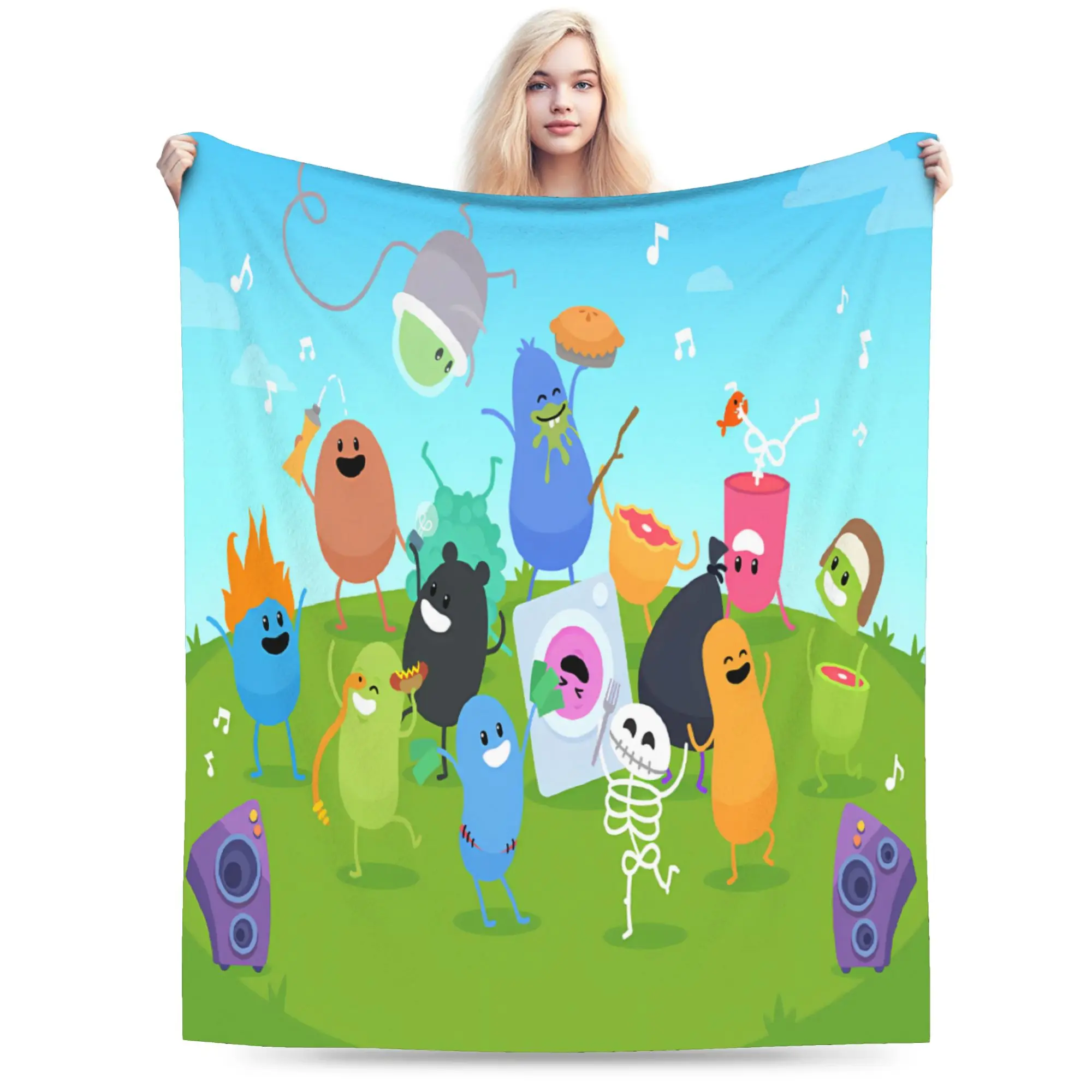 Dumb Ways To Die Blanket  Soft Graphic Plush Throw Blanket For Bedroom Camping Flannel Bedspread Bed Cover