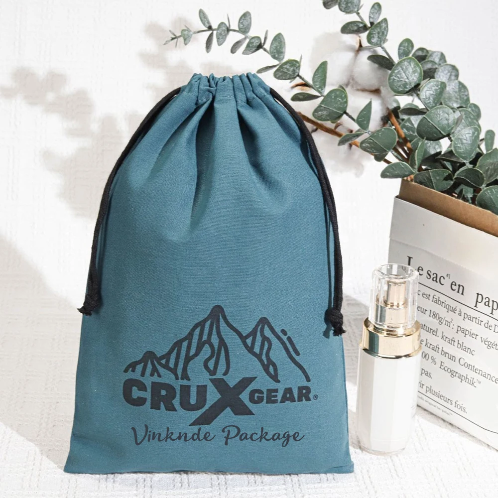 

10x15cm Reusable Cotton Linen Dust Bag for Jewelry Custom Logo Printed Gift Candy Candle Travel Packing Cotton Drawstring Pouch