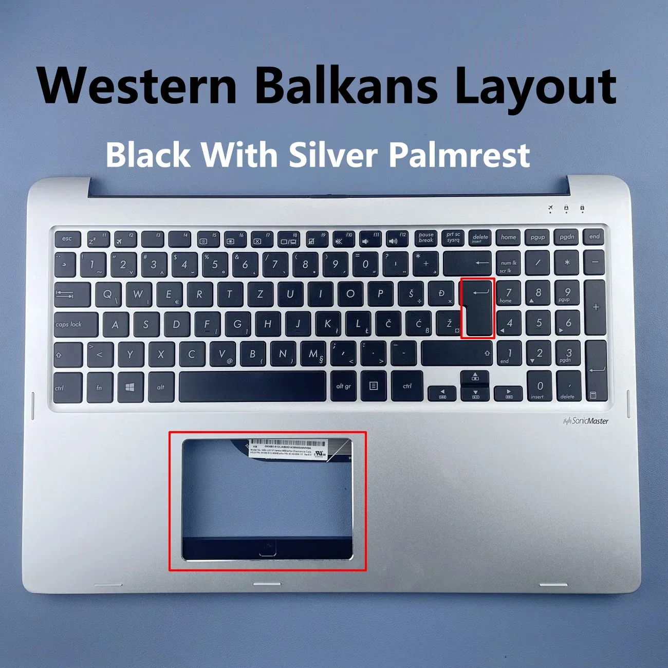 Western Balkans Palmrest Keyboard For Asus Transformer Book TP500 TP500L TP500LA TP500LB Series 13NB05R1P10111