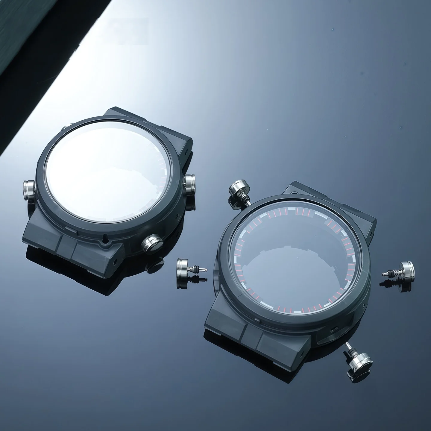 GAW 100 watch Accessories For Casio G-shock GAW-100 series Replacement Resin case and inner shell | Transparency glass | buttons view 4