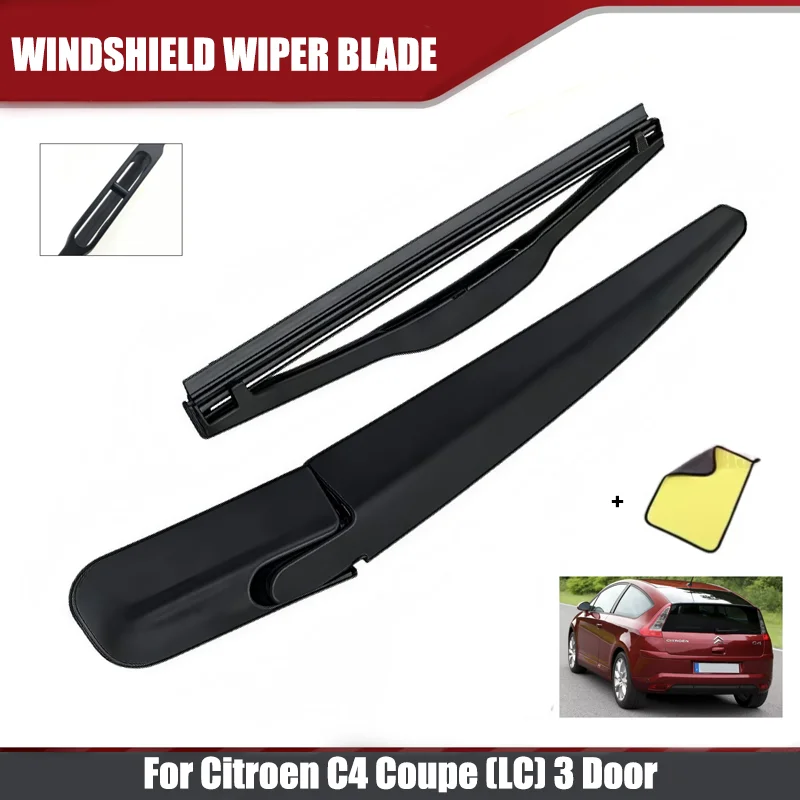 

Car Rear Wiper Blades Back Window Wipers Arm For Citroen C4 Coupe LC 3 Door MK1 2004-2010 Auto Wiper Blade Accessories