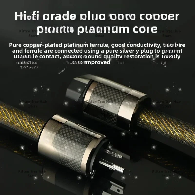 audiophile grade audio sterling silver power cord cd pre-amplifier hifi american standard power cord accessories