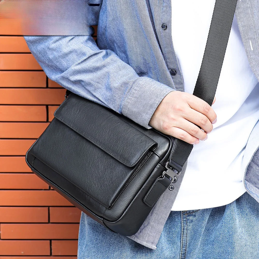 

Мужская сумка-кроссбоди из натуральной кожи, мягкая кожаная повседневная сумка через плечо из воловьей кожи высшего качества, премиальная сумка-кроссбоди