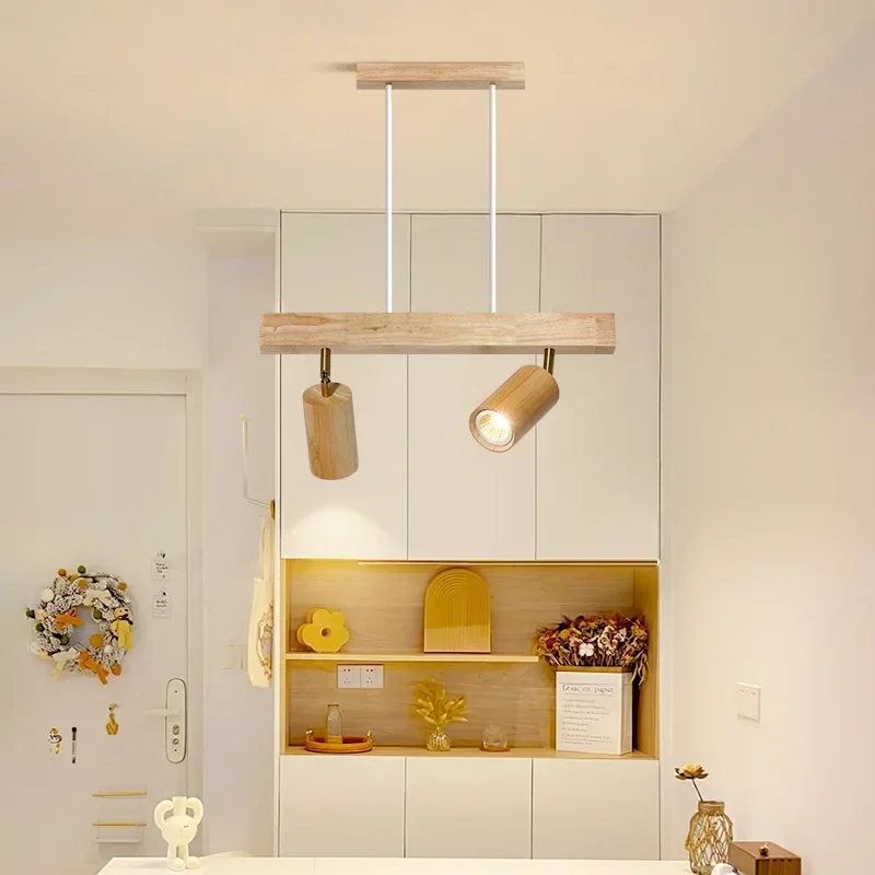 

Designer Nordic Solid Wood Pendant Light For Dining Room Living Room Kitchen Restaurant Bar Counter Island Lighting Decor
