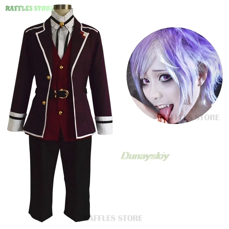 Sakamaki Kanato Cosplay Costume Wigs Anime DIABOLIK LOVERS Cosplay Uniforms Roleplay Outfit Halloween Party Fancy Unisex Cloth