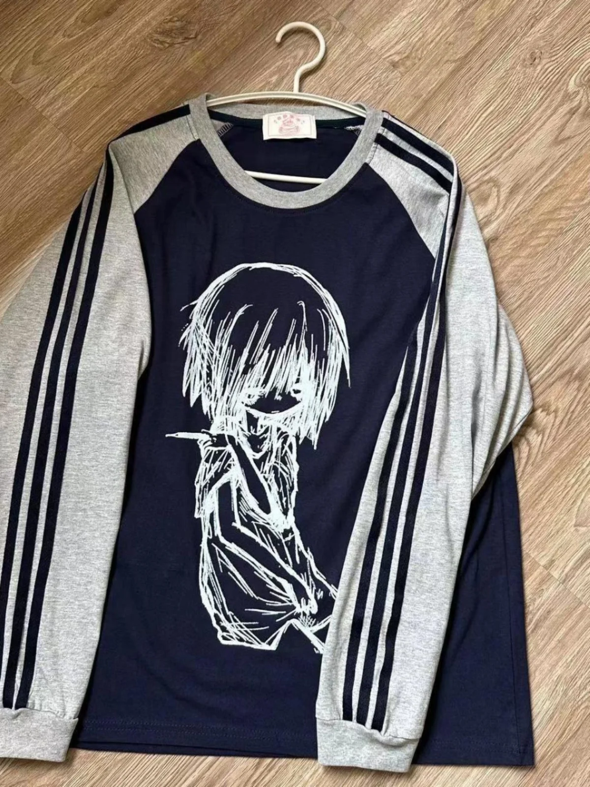 

Оригинальный дизайн, субкультурный японский стиль, милый свободный модный топ с длинным рукавом в стиле манга для девушек