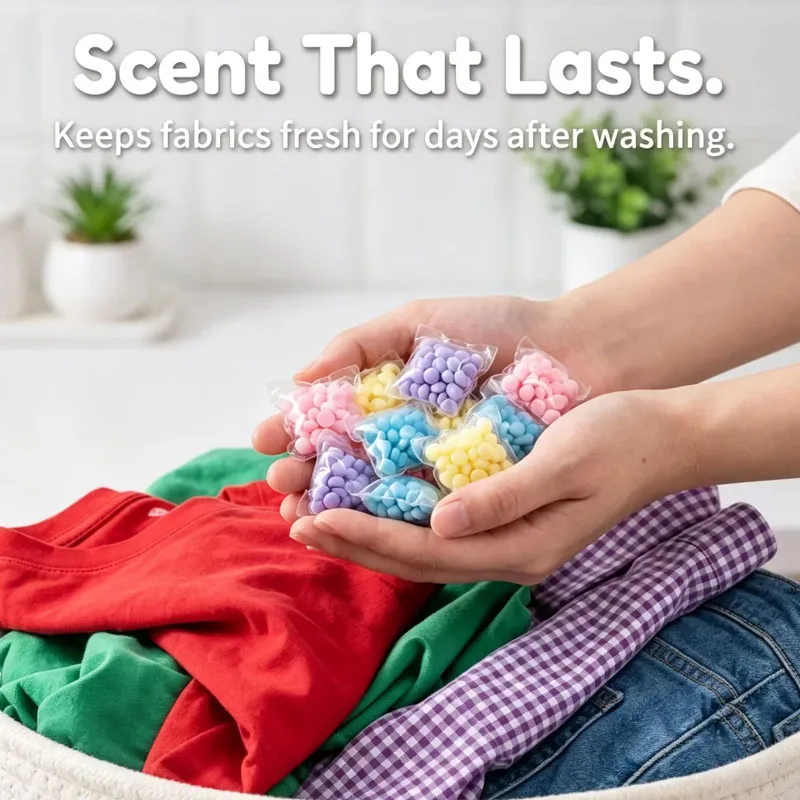 10-80PCS Laundry Scent Booster Beads Perfume Capsules Fragrance Enhancer for Washer Clothes Towels Bedding Long Fresh