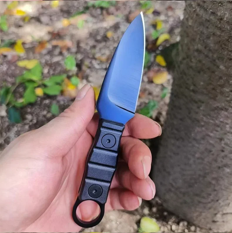 Professionelles Outdoor-Überlebensmesser, feststehende Klinge mit Scheide – aus hochhartem D2-Stahl, geeignet für Camping und Jagd – Detail 8