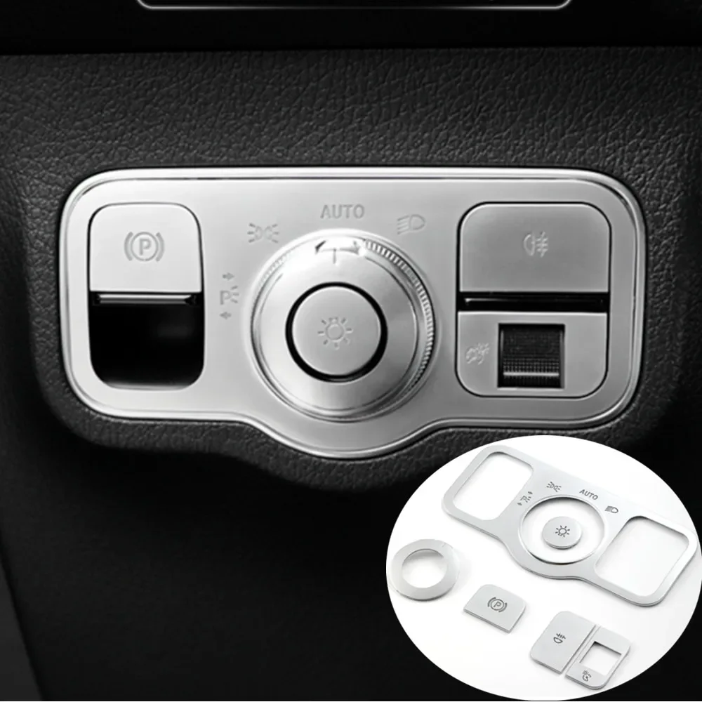 

For Mercedes Benz GLB GLA CLA A Class W177 C118 X118 H247 X216 X247 Car Headlight Switch Control Button Panel Trim Cover Sticker
