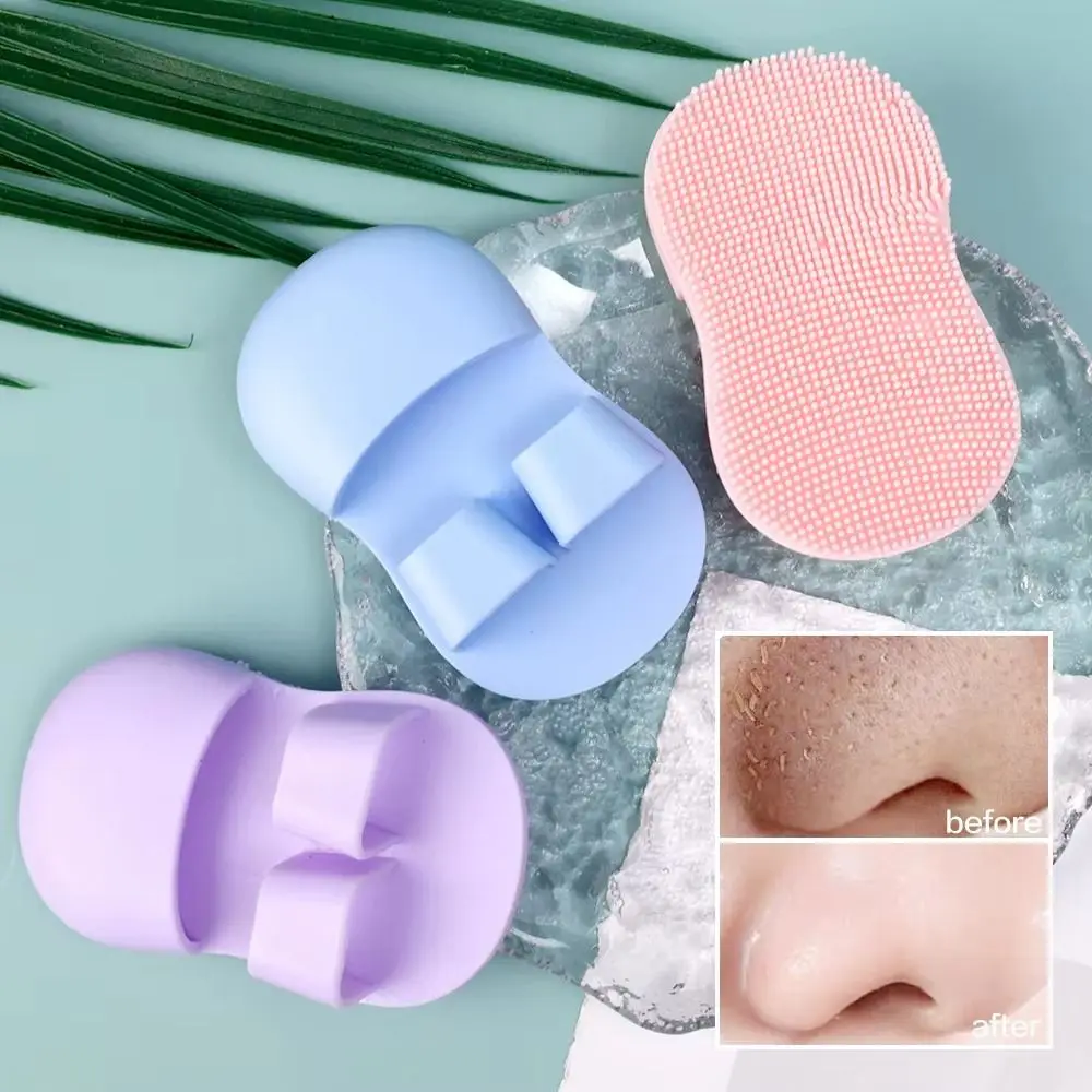 Mini spazzola per la pulizia del viso Scrubber morbido in silicone per il viso Pulizia profonda Tampone multifunzionale per la pulizia dell'acne dei punti neri