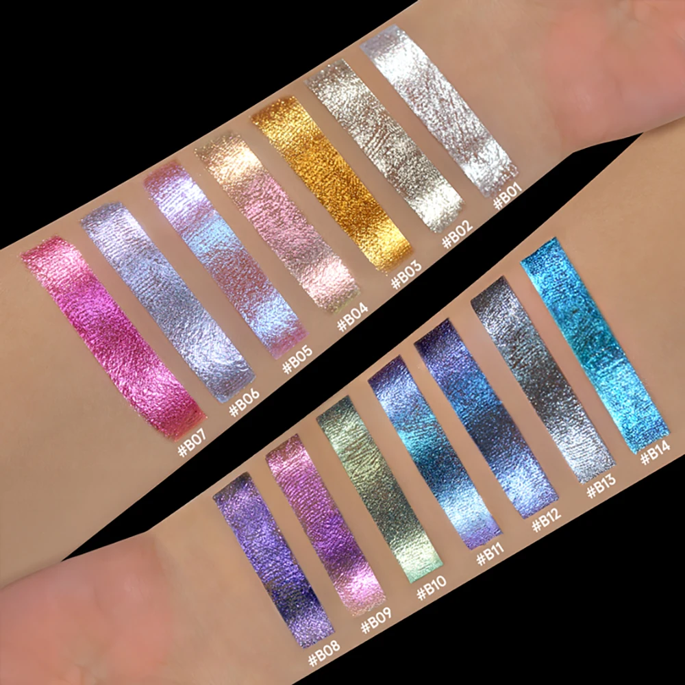 14colors Chameleon Mascara Pigment Private Label Three-dimensional Custom Logo Long Lasting Waterproof Quick Dry Makeup Vegan