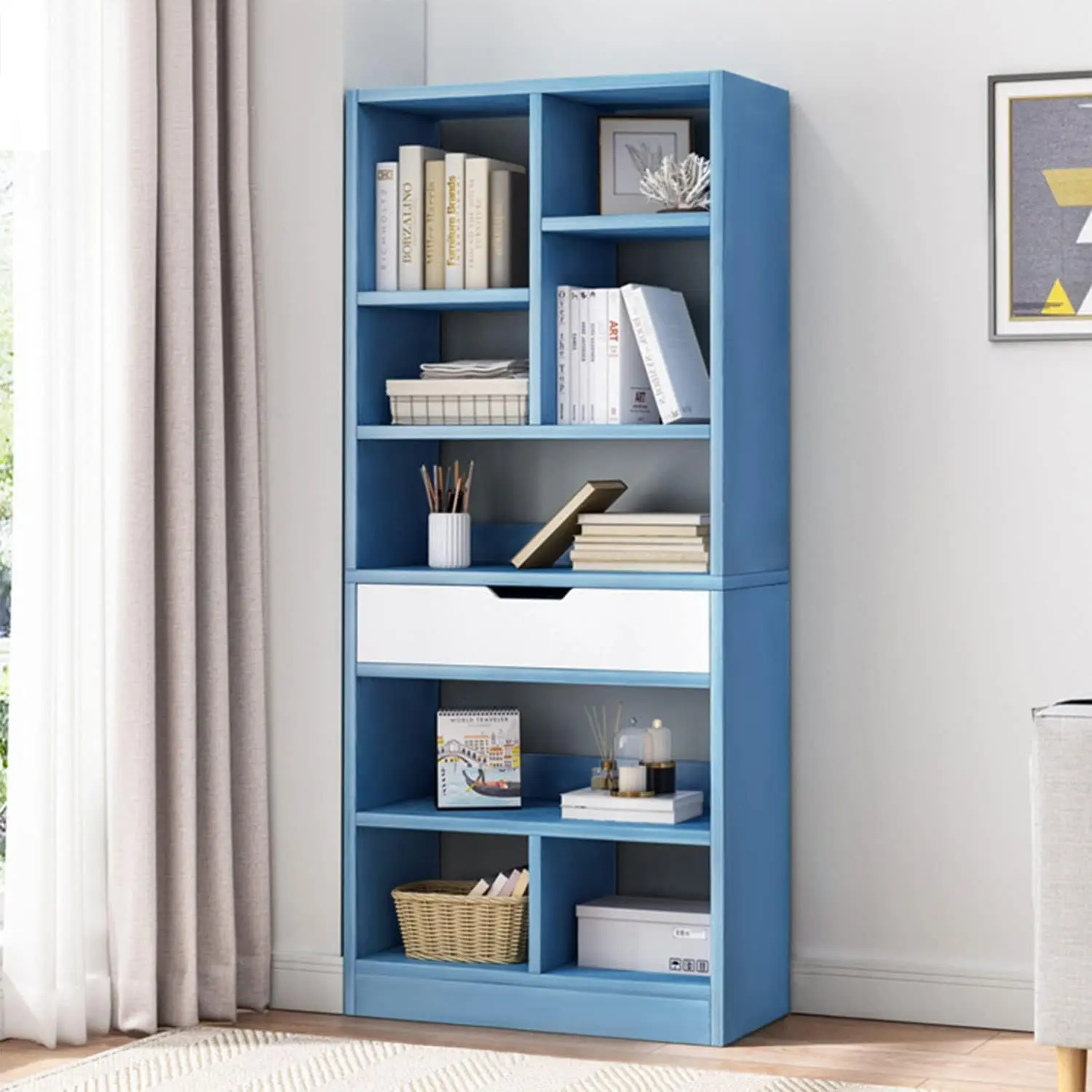 Wooden Open Shelf Bookcase - 61