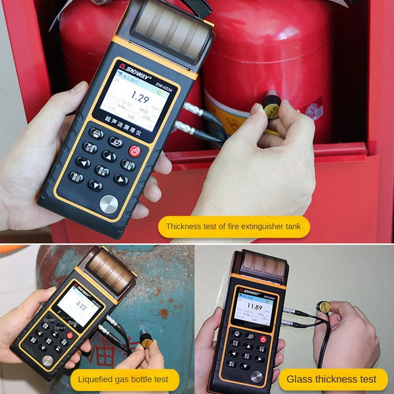 SNDWAY Ultrasonic Thickness Gauge SW6530 Thickness Tester Color Screen Lithium Battery Printing All-In-One Machine