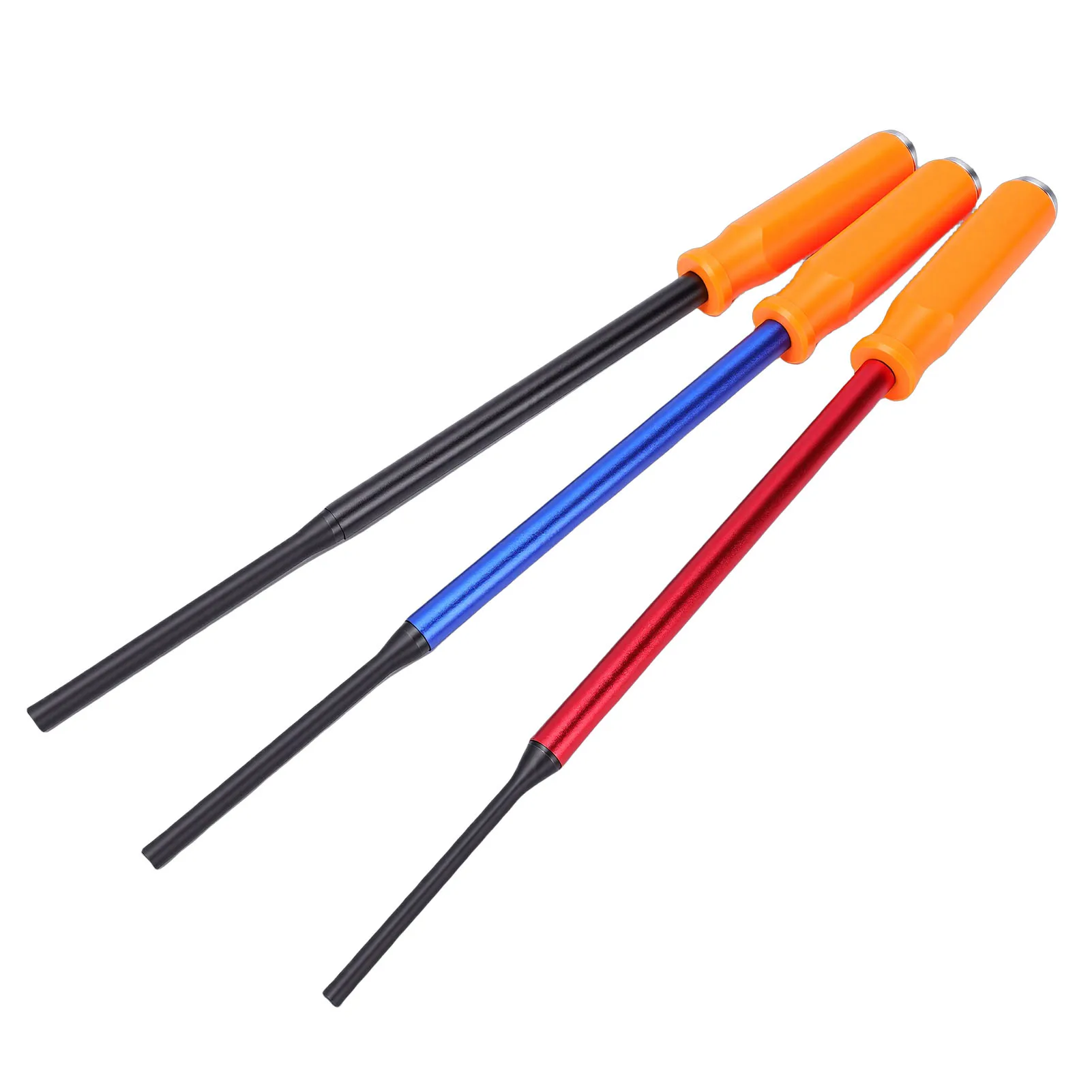 Long Pin Punch Set with Handles and Strike Caps 1/4in 5/16in 3/8in Punch Heads for Disassembling Brake Car Caliper Pins 40cm