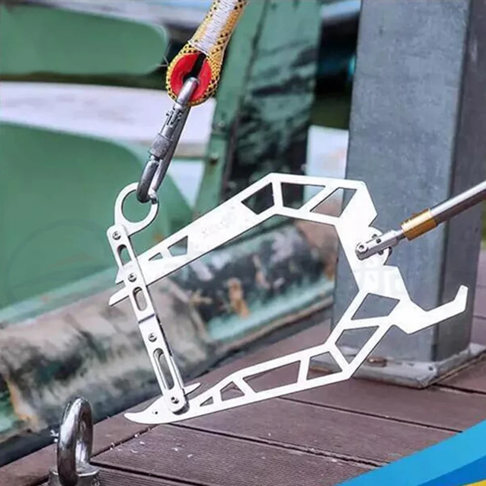 Gancho Telescópico Para Barco, Enhebrador De Larga Distancia Para Amarrar, Extensible Hasta 1,4 Metros