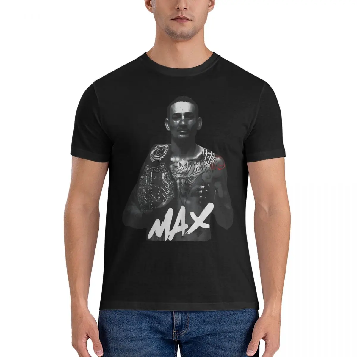 Men's Max T Shirt Holloway Cotton Clothing Vintage Short Sleeve Crew Neck Tees Graphic Printed T-Shirt