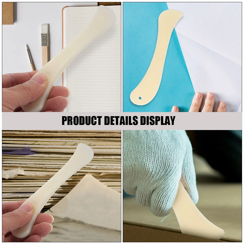 Carpetas de huesos de cuchillo de Origami, herramienta plegable para manualidades de papel, encuadernación de plástico, Manual curvo, 5 uds.