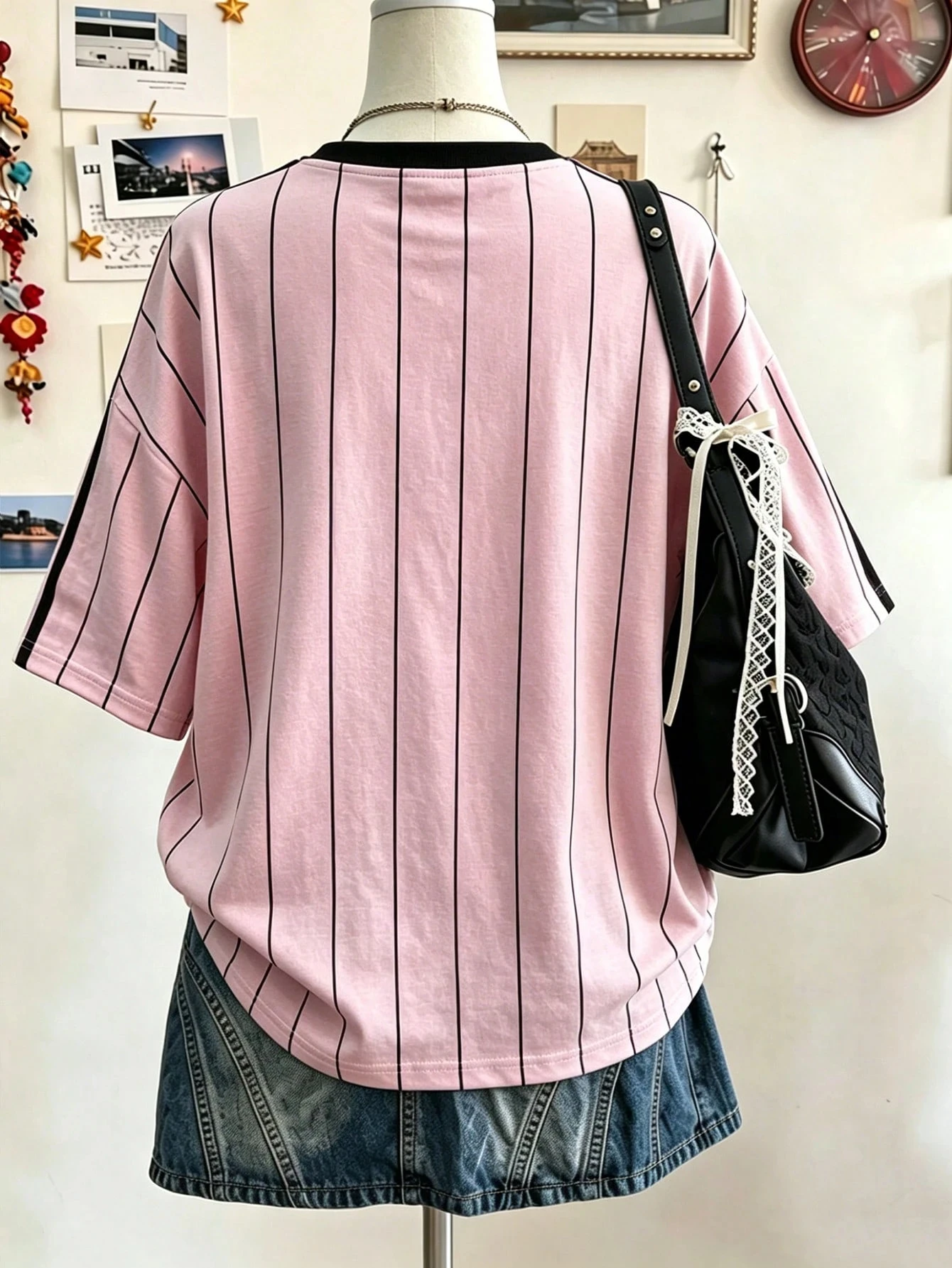 2026 Sommer Damen T-Shirt Hip Hop Streetwear Buchstaben-Schmetterling-Druck T-Shirt Harajuku Oversized Unisex Tops Lässige T-Shirts Y2K – Detail 9