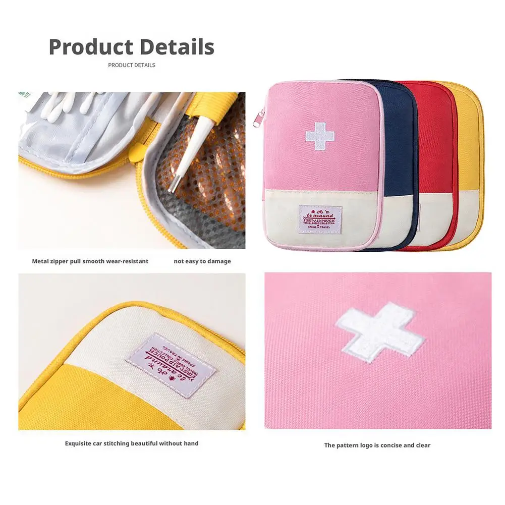 Outdoor First Aid Medical Bag Emergency Medicine Storage Bag Traveling Portable Pills Drugs Container Home Medicine Storage Bag