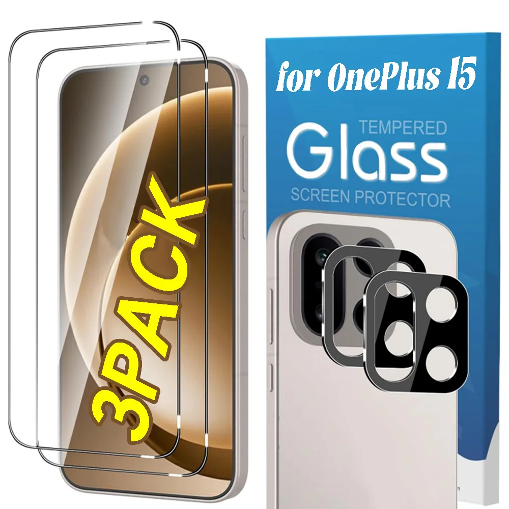

1/2/3Pcs for OnePlus 15 3D Camera Glass Protectors for One Plus 15 5G Back Lens Cover Tempered Glass Front Films for Oneplus 15
