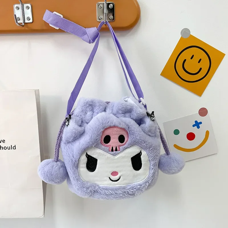 Cinnamoroll Pluche Tas Hello Kitty Kuromi Mijn Melodie Kawaii Schouder Crossbody Tas Anime Plushie Vrouwen Cartoon Gifs Voor Meisjes