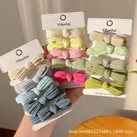 Lazo de goma elástica para niña y mujer, bandas para el cabello de cola de caballo alta, accesorios para el cabello, novedad, 5 unidades por Set