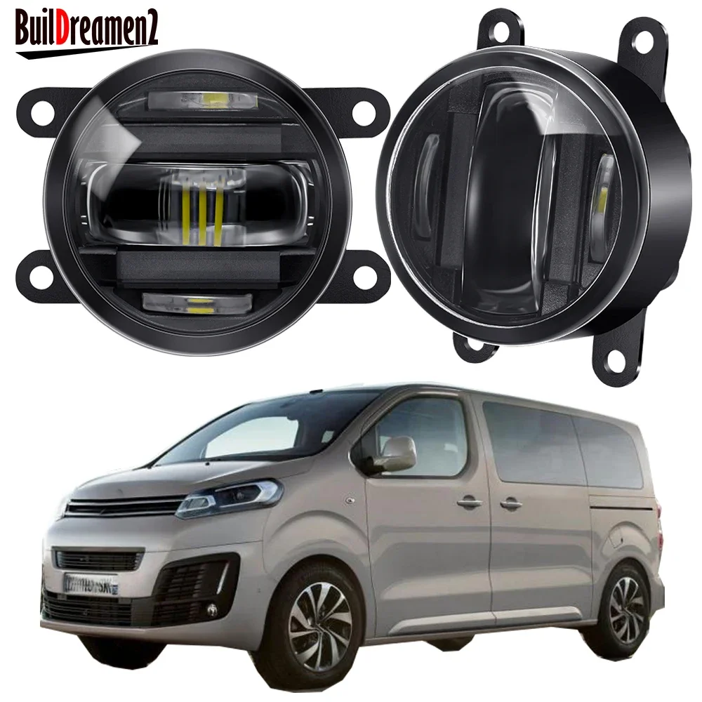 2IN1 LED Fog Light Assembly + DRL 30W Aluminum Car Fog Daytime Running Lamp H11 For Citroen SpaceTourer Space Tourer 2016-2022