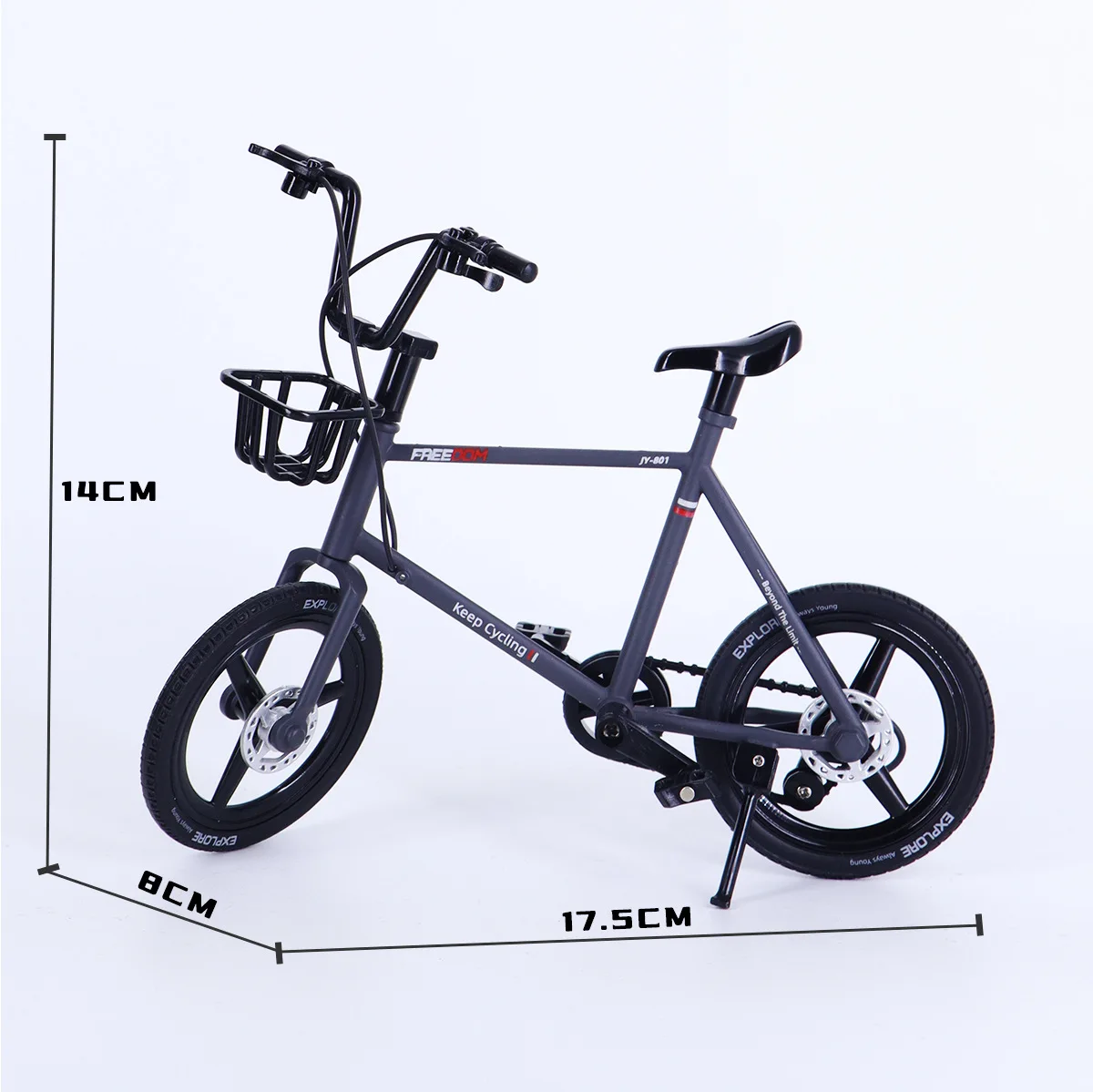 1:8 Mini modello di bicicletta in lega pressofuso dito Mountain Metal Bike pressofusione simulazione collezione regali giocattoli per ragazzi