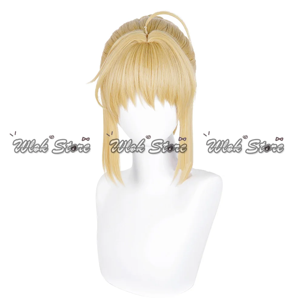 เกม Honkai Star Rail Fate Saber คอสเพลย์วิกผมสีบลอนด์วิกผม Bun ฮาโลวีน Carnival Party สําหรับผู้หญิงหญิงบทบาทเล่นอุปกรณ์เสริม