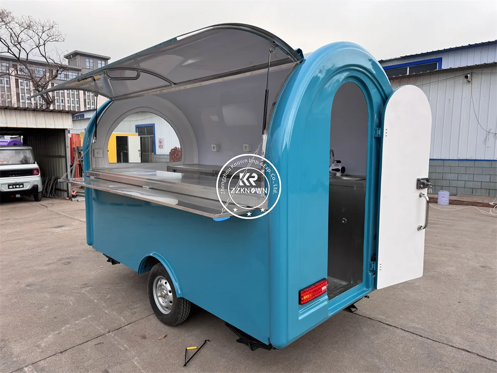 

Street Food Truck Mobile Hot Dog Cart Catering Trailer Mobile Coffee Kiosk Concession Food Trailer Fully Equipped